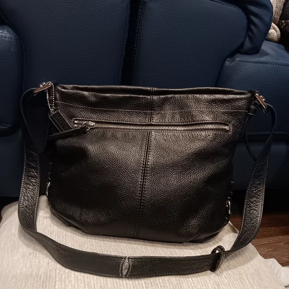Coach Crossbody Black Leather Shoulder Bag